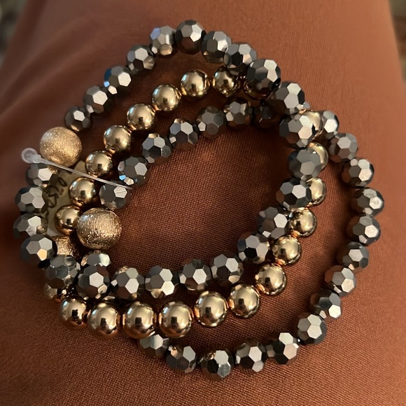 Triple Strand Beaded Bracelet - Picture 2 of 4